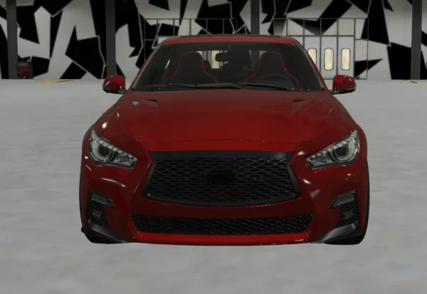 Infiniti Q50 Red Sport 400 2023 DEBADGED - FIVEM READY - ADDON - Image 2