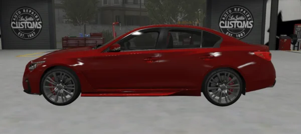 Infiniti Q50 Red Sport 400 2023 DEBADGED - FIVEM READY - ADDON - Image 5